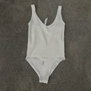 White bodysuit tank top